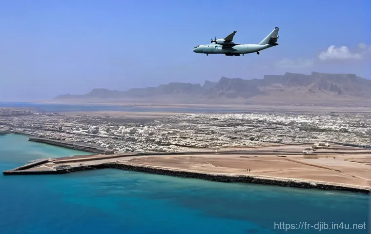 지부티와 국경을 맞댄 국가들 비교 - **Prompt 1: "A bustling, futuristic port scene in Djibouti, showcasing the Doraleh Container Termina...